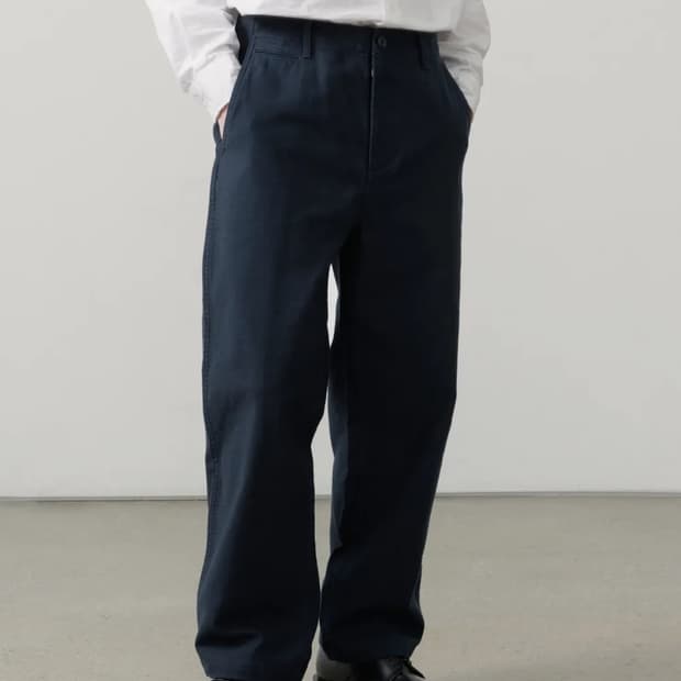 무탠다드 백사틴 오피서 팬츠 네이비 30