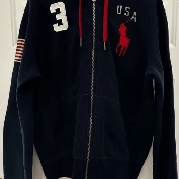 폴로 랄프로렌 빅포니 USA 성조기 후드 집업