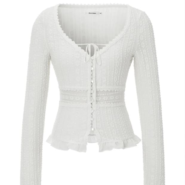 Vanilla lace cardigan