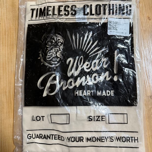 브론슨 10.6 oz Cotton Short Sleeve 핸리넥 티 xl