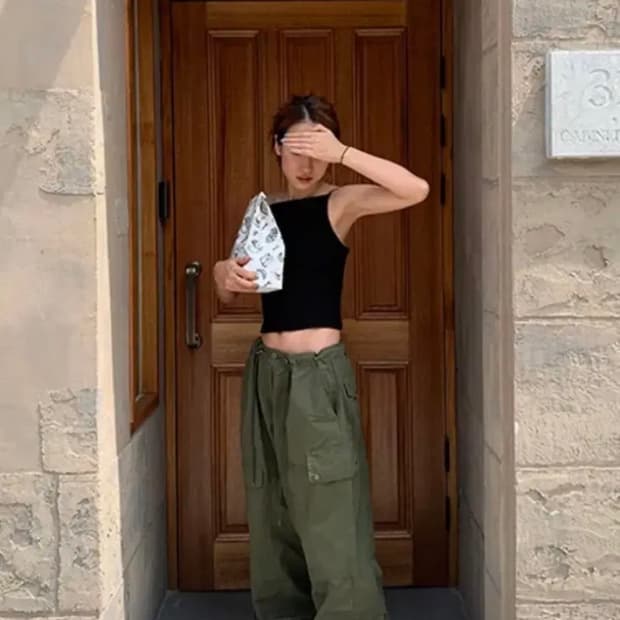 블렘토 button point balloon pants