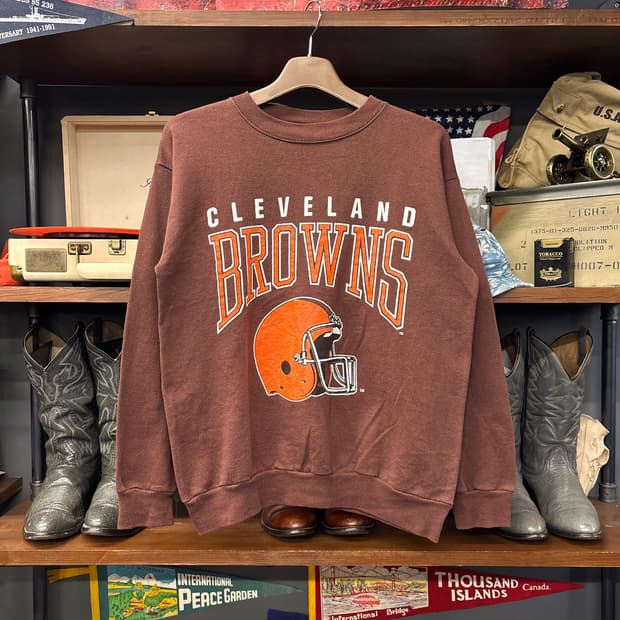 80~90s 아텍스 NFL 클리블랜드 브라운스 그래픽 스웻셔츠 N1240