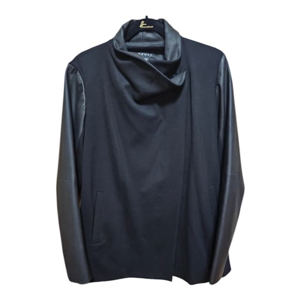 띠어리 가죽 레더 자켓 블랙 S