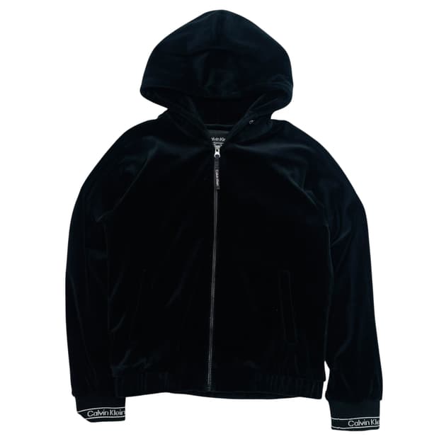캘빈 클라인 블랙 밸루어 후드집업 S