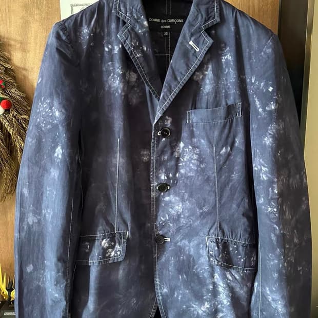 2010ss 꼼데가르송 옴므 퍼플 타이다이 블레이저자켓