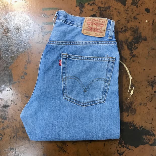 리바이스 505 연청 중청 데님 팬츠 청바지 허리 34 사이즈