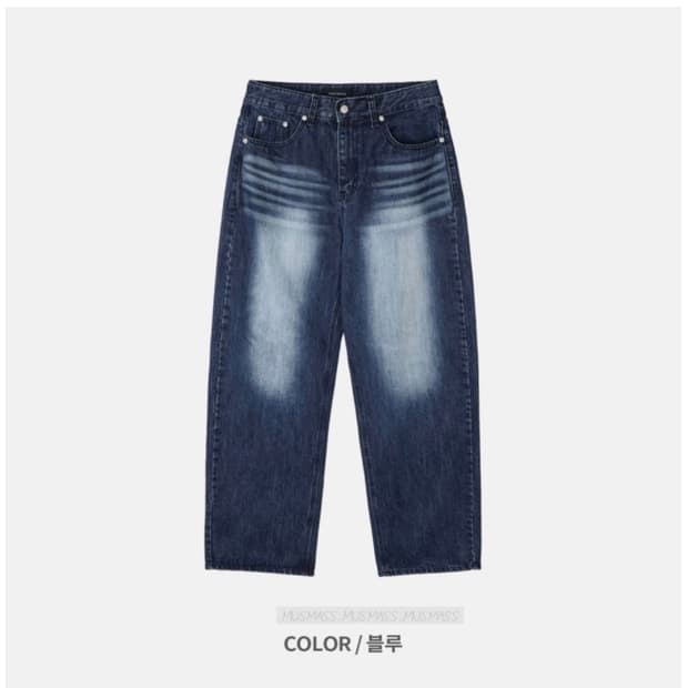 남자 thecross 커브 데님팬츠 와이드팬츠 (새상품)