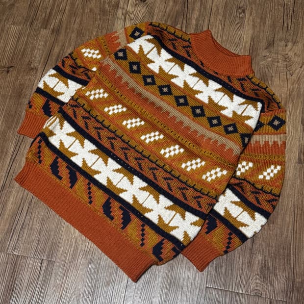 체리레인 일본 직조 패턴 니트 스웨터