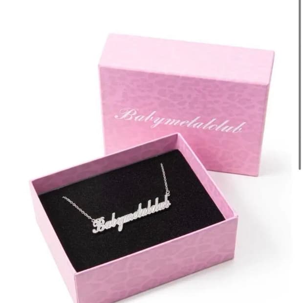 베이비메탈클럽 로고 목걸이 실버 베메클