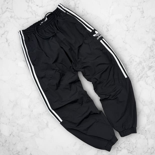 [L] 아디다스 락업 3선 트레이닝 바지 팬츠 블랙 C512