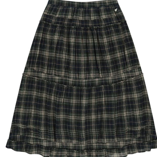 코이세이오 체크 셔링 미디 스커트 구합니다