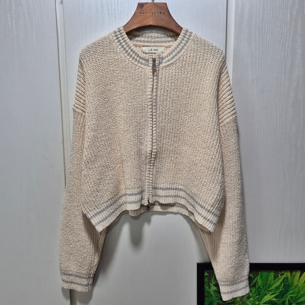 빈티지 크롭 니트 집업 가디건