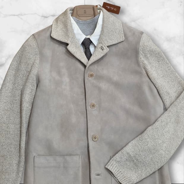 Loro Piana 로로피아나 역작* 스웨이드 캐시미어 실크 초어 자켓 