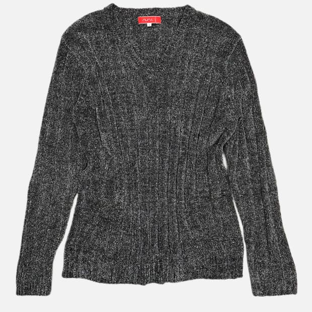 AVAIL JEAN ribbed v-neck brushed knit