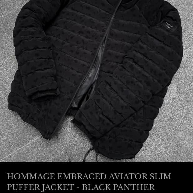 [2] 언더마이카 슬림 푸퍼 자켓 - 블랙 팬서 murslanger
