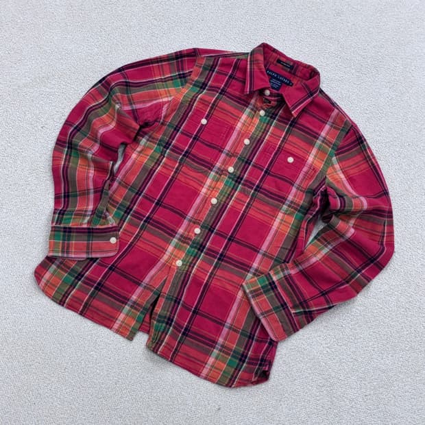 100 폴로랄프로렌 슬림핏 체크 셔츠 0420E