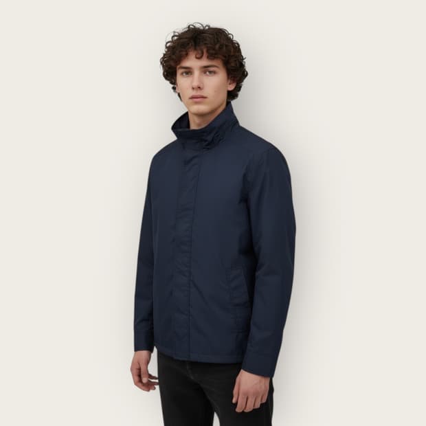 100~105/ 버버리 런던 히든로고 나일론 집업 자켓