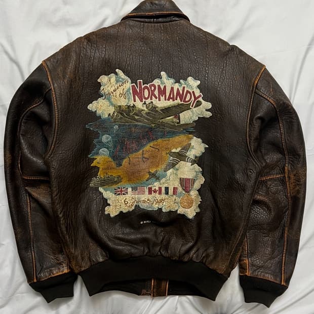 아비렉스 노르망디 A-2 가죽자켓