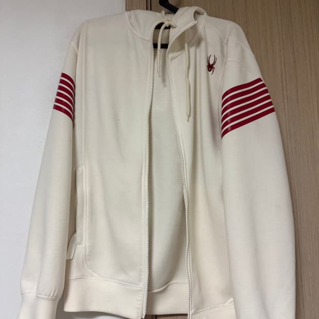 스파이더 후드집업 아이보리 S