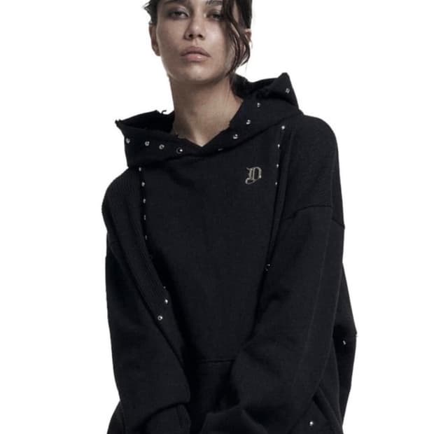 오도어 그런지 스터드 후드