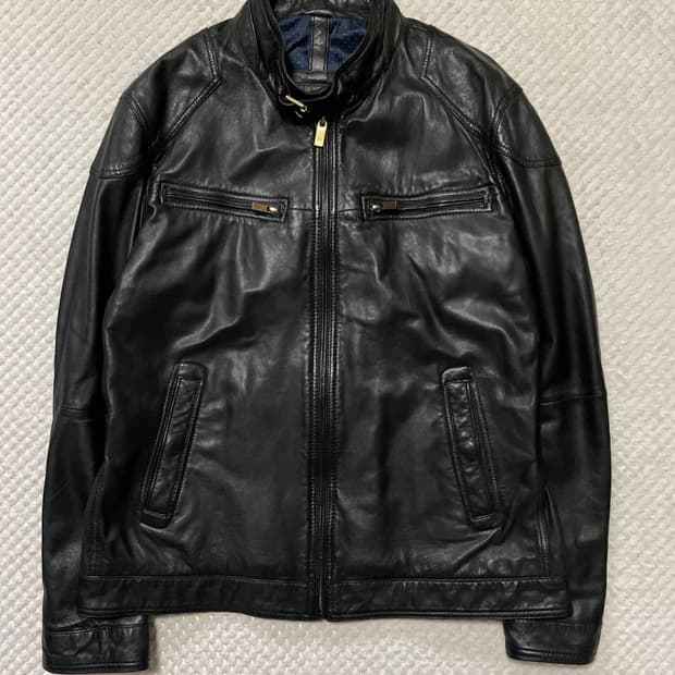 MASSIMO DUTTI 마시모두띠 램스킨 양가죽 바이커 레더 자켓