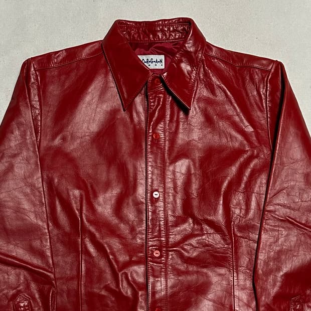 L vtg 레드레더 셔츠 자켓