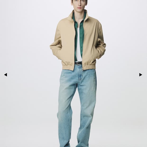 새상품 토니웩 하이넥 코튼 해링턴 자켓 L 베이지