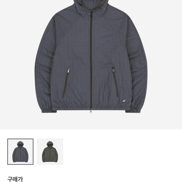코이세이오 체크 윈드브레이커 퍼플