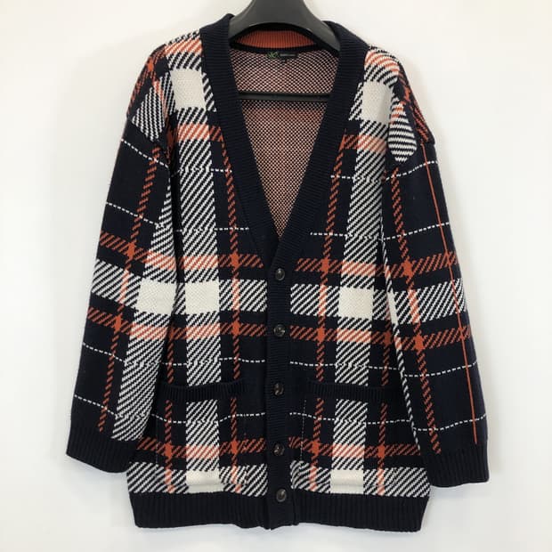 BASSO 바쏘 체크 니트가디건 110