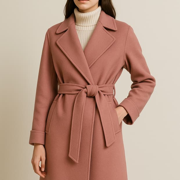 디앤써 D.answer 인디핑크 로브 울코트 상태최상  드라이클리닝 완료