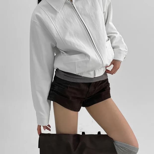 블랙업 핫크 논페이드 숏 데님팬츠 M