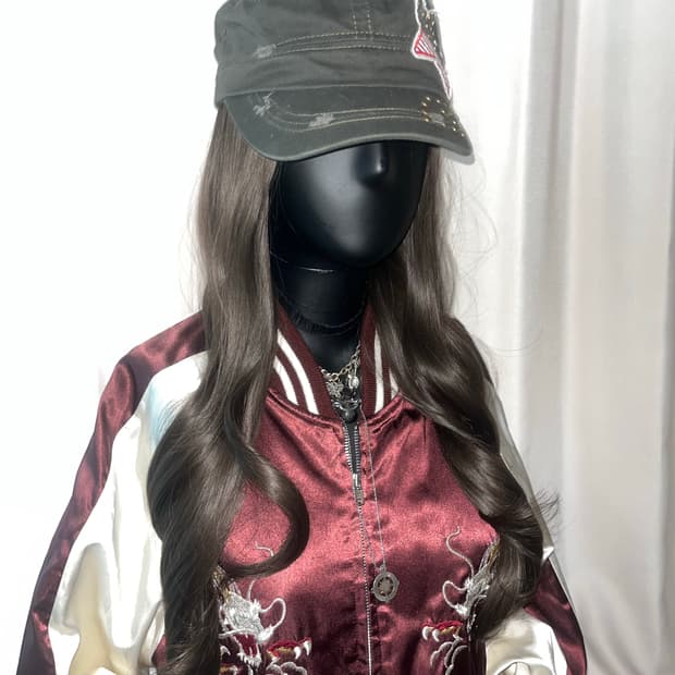 일본빈티지 오리엔탈 버건디 스카잔