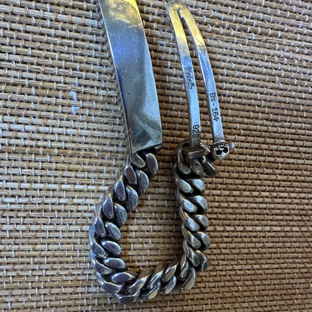 925실버 남자팔찌 베벨로