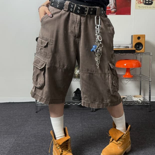 Vintage 브라운 버뮤다 카고 팬츠