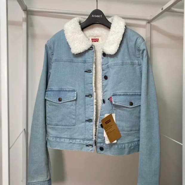 리바이스 연청 무스탕 후리스 청자켓 