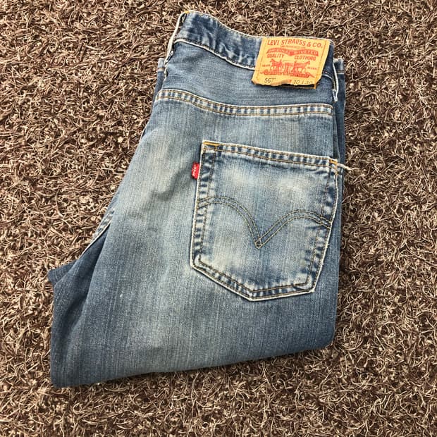 리바이스 567 부츠컷 워싱 디스 데님 팬츠