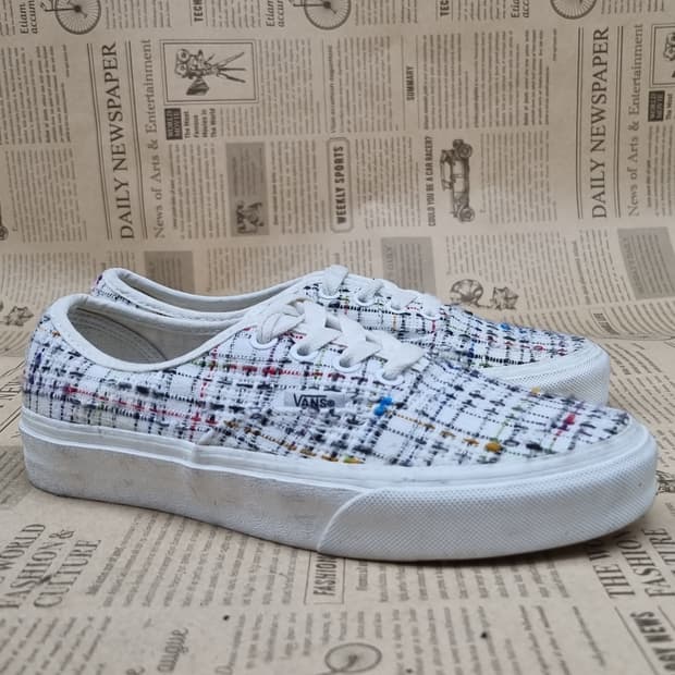 반스 어센틱 트위드 여성스니커즈 230