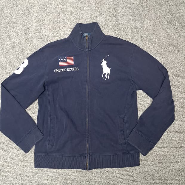 폴로 빅포니성조기 네이비 집업