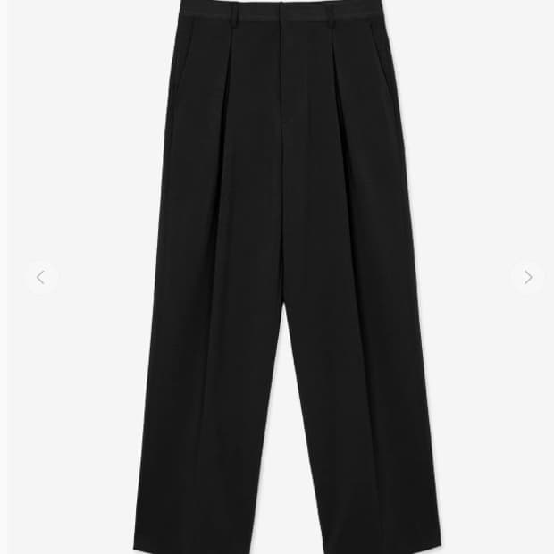 [커스텀어클락] 인버티드 와이드 슬랙스 L -블랙 