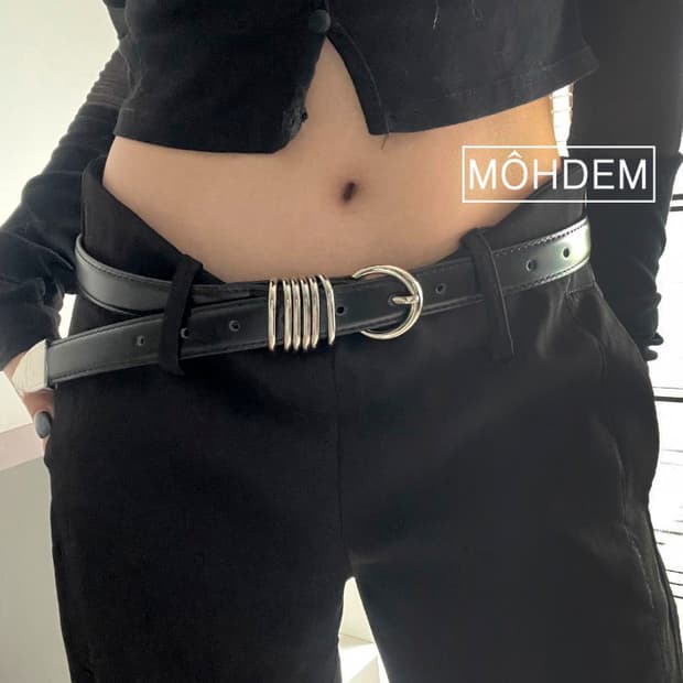[Unisex]투머치 링 웨스턴 가죽벨트