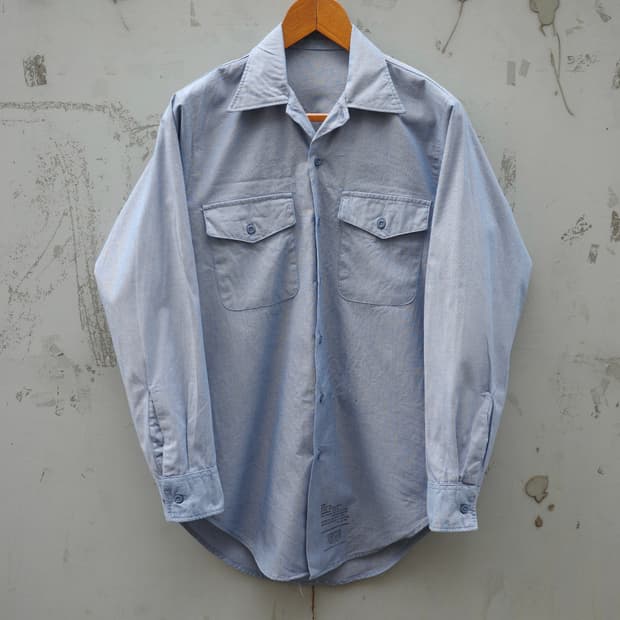 80s USNavy 샴브레이 셔츠