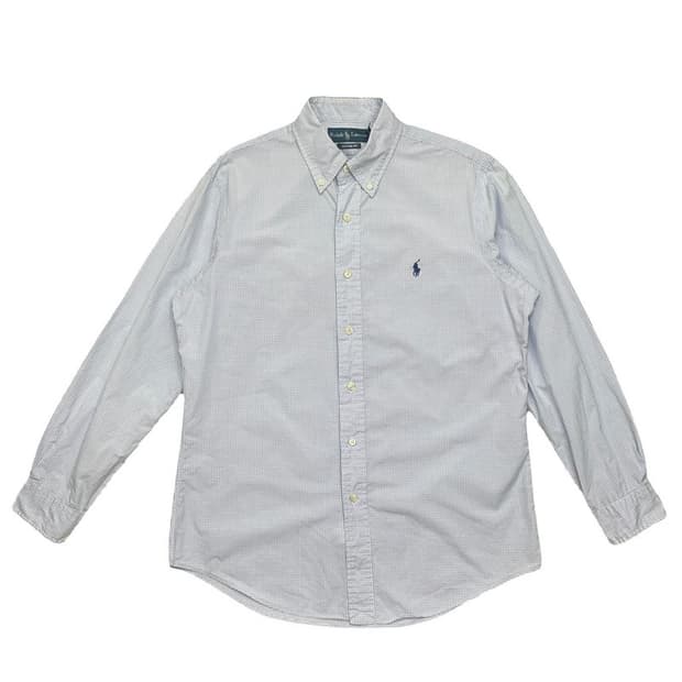 RALPH LAUREN 체크 셔츠 블루