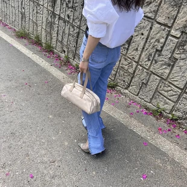 빈티지 샤넬 뉴 트래블 라인 볼링백 숄더백 토트백