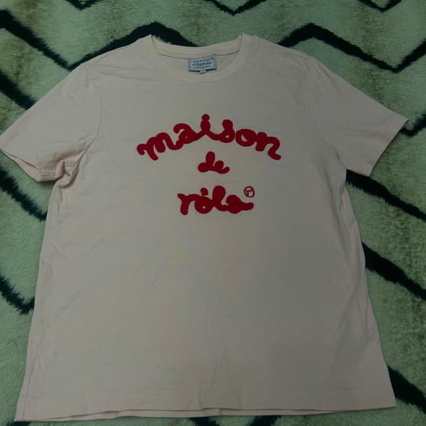 [S]로라로라 메트로 로라 자수 반팔/핑크