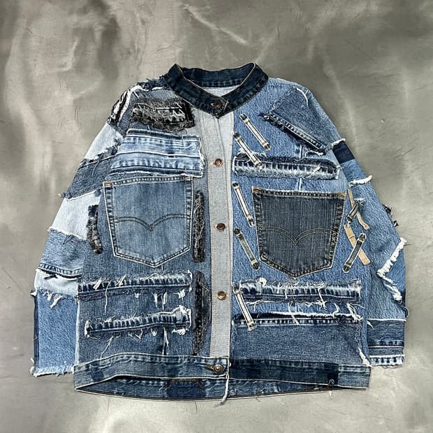  커스텀 데님 트러커 자켓 y15831