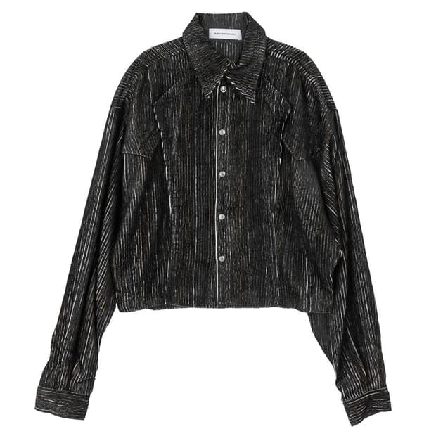 키코코스타디노브 크래너 크롭 셔츠 멜란지 블랙 48