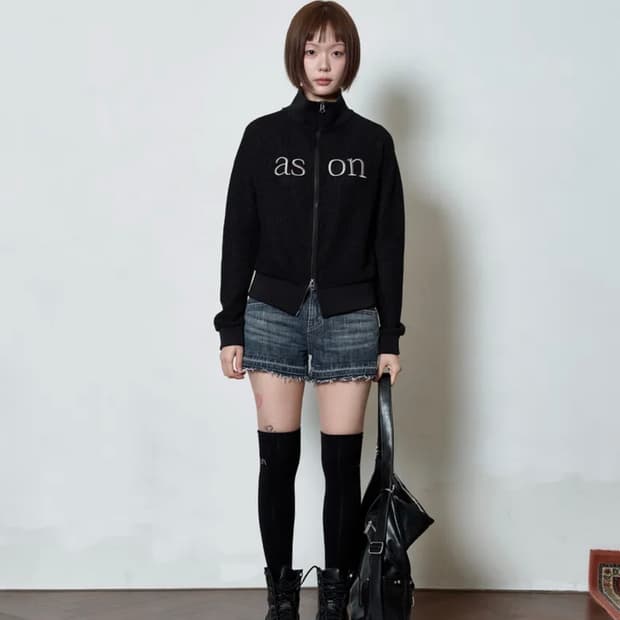 애즈온 데님 팬츠 FOLD DENIM SHORT PANTS / BLUE