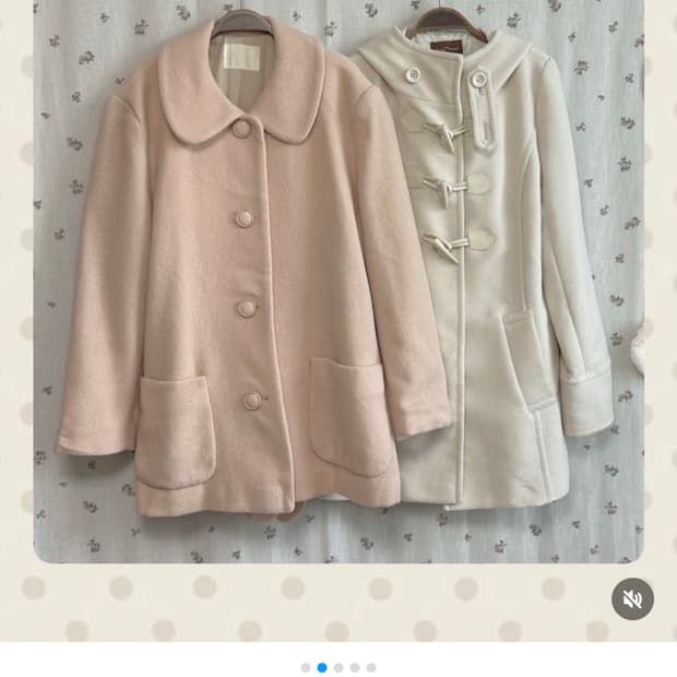 러블리 핑크숏코트 라떼갸루히메갸루러블리모리