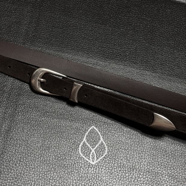 🌗 Suede western belt / 스웨이드 소가죽 벨트