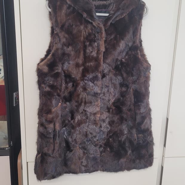 플라밍고  리얼 밍크 베스트-S사이즈